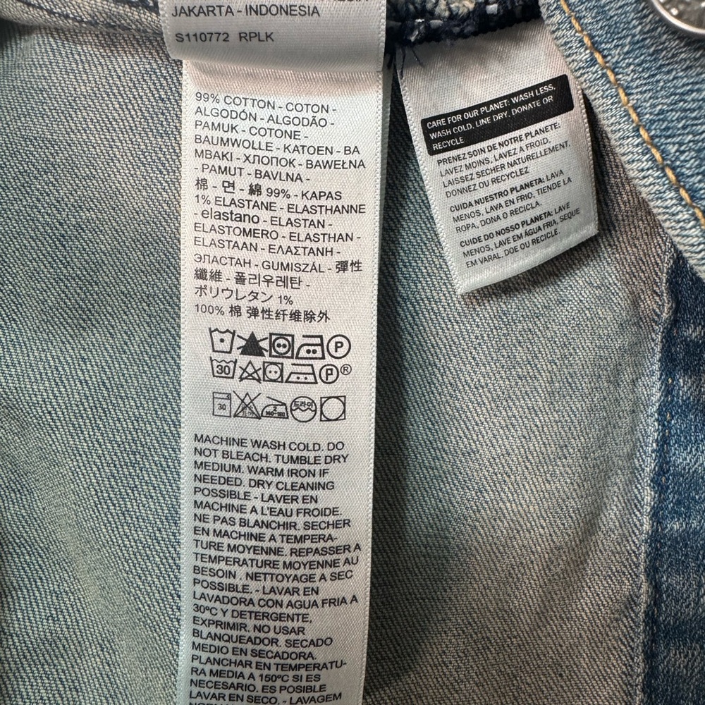 Levi's Jacket Womens XL Trucker Denim Jean Button Pockets Light Wash EUC - Picture 10 of 10